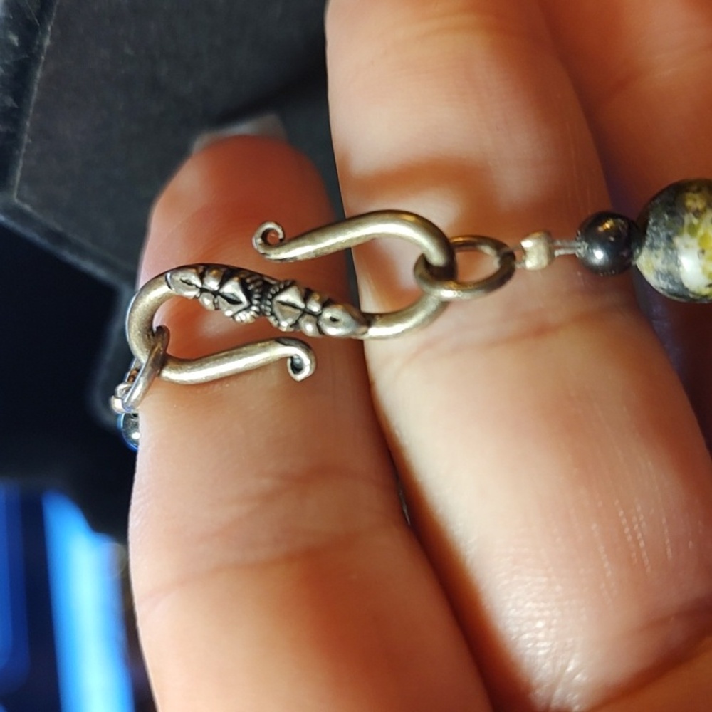 Stone Beaded Necklace & Stone Pendant - Picture 5 of 6